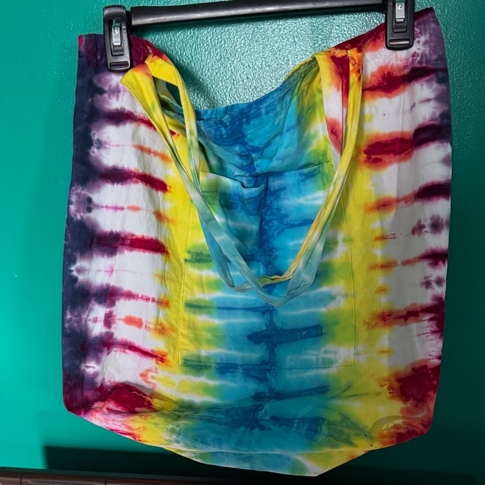 🌈🌦️☔️Multicolor Tie-Dye Cotton Tote